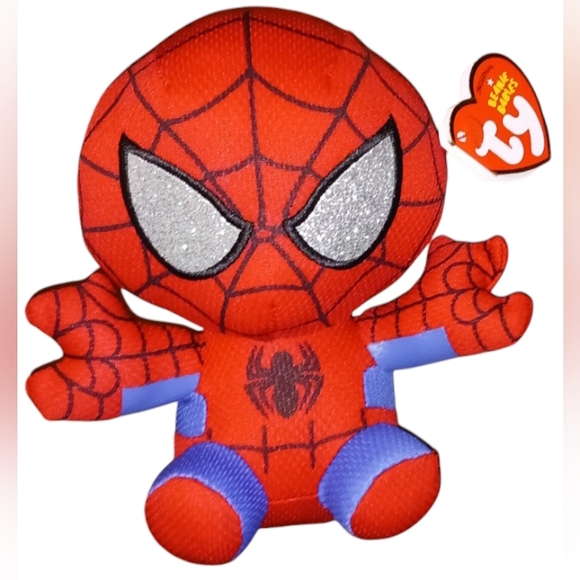 🕸❤️🕷NWT 2-TY SPIDER-MAN BEANIE BABIES🕷💙🕸 - Picture 2 of 2